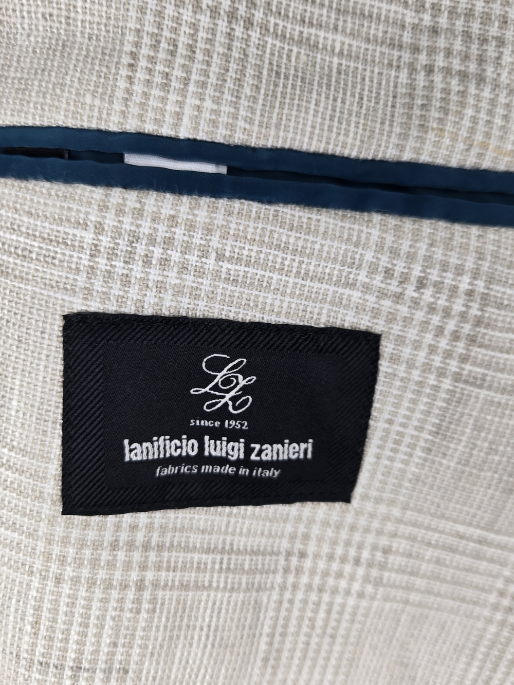 Bonobos Beige Check Two-Button Blazer Italian Linen Size 42R - Picture 11 of 13